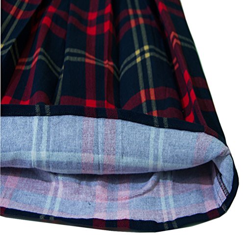 Women's Vintage A-line Printed Pleated Flared Midi Skirts