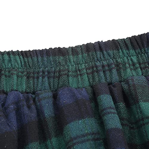 Plaid Skirt for Womens High Waist Aline Pleated Midi Skirts
