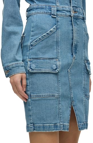 Women's Cargo Long Sleeve Denim Reconstructed Dress