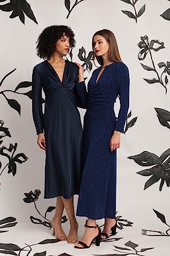 Women's Twist V-Neck Bias Skirt Midi