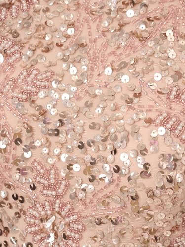 Women's Beaded Peplum Long Dress