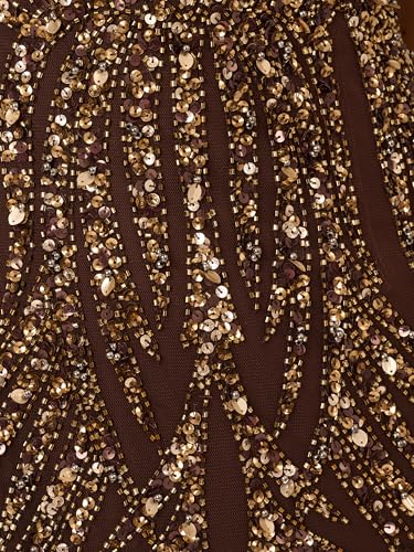 Women's Sleeveless Bead Long Dress