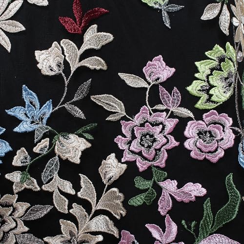 Women's Long Sleeveless Embroidered A-line Dress